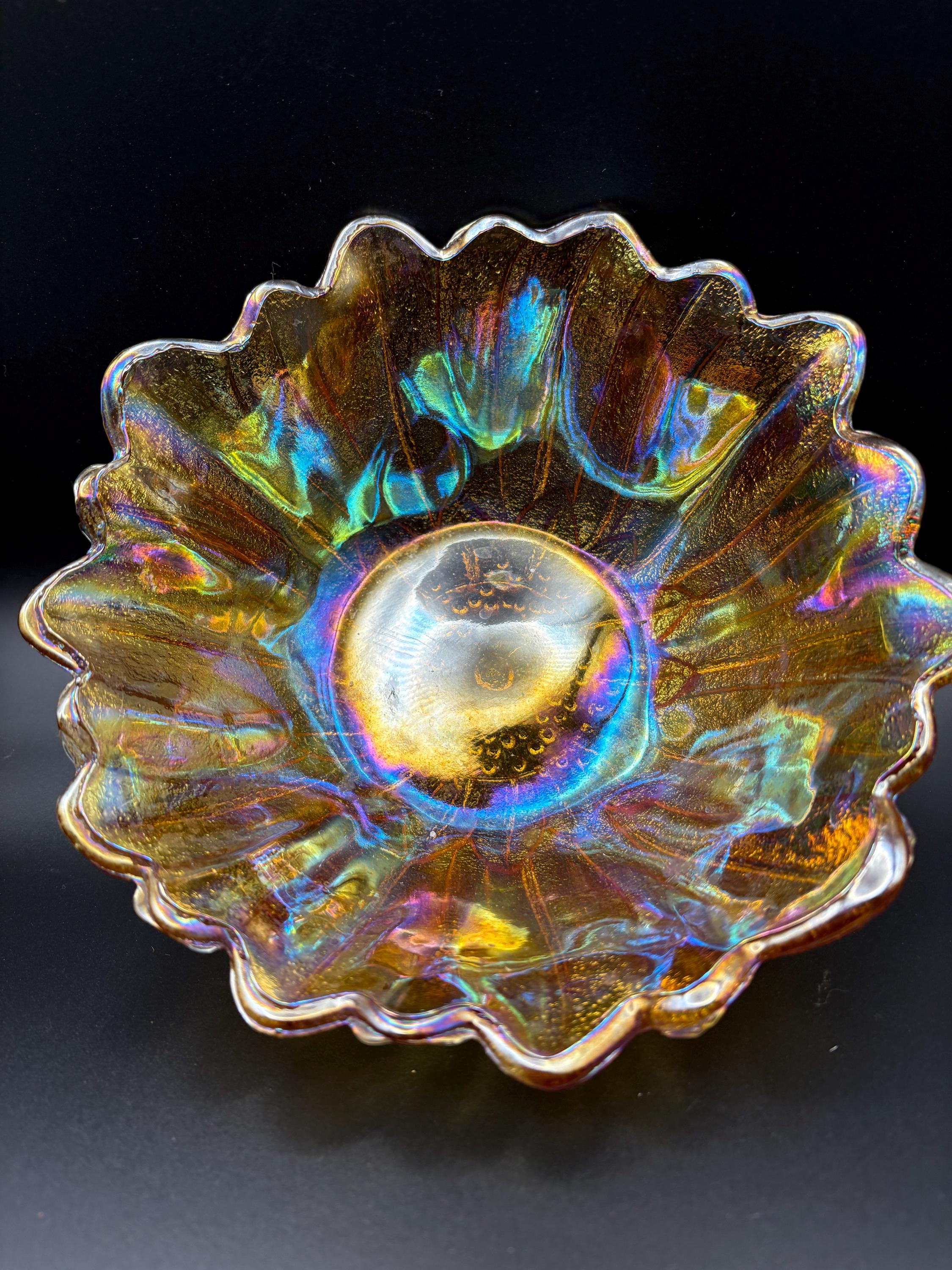 Yellow Carnival Glass - Etsy