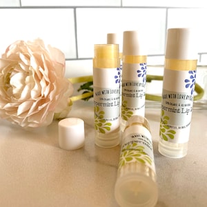 Perfectly Peppermint Lip Balm/Chap Stick/All Natural Lip Balm/Lip Treatment/Chemical Free Lip Balm/Essential Oil Lip Balm/Bees Wax Lip Balm