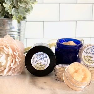 Vanilla & Honey Sugar Lip Scrub/Lip Scrub/Sugar Scrub/Artisan Skincare/Honey Scrub/Healing Lips/Organic Lip Care/Vanilla Scrub/Gentle Scrub/