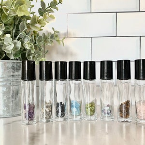 Crystal Infused Essential Oil Wellness Roller/Crystal Healing/Gemstone Roller/Relaxation Essential Oil Roller/Crystals/Stress Relief Roller