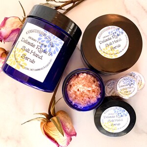 Delicate Pink Salt Hand Body Scrub/Rose Scrub/Citrus Scrub/Hand Scrub/Body Scrub/Exfoliator/Himalayan Salt/Aromatherapy/Spa Gift/Skin Care