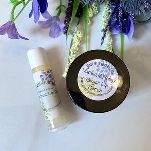 Kiss Me, Cutie! Lip Care Set/LipBalm/Lip Scrub/Lip Set/Lip Treatment/Lip Gift Set/Stocking Stuffer/Cute Gifts/Spa Set/Smooth Lips