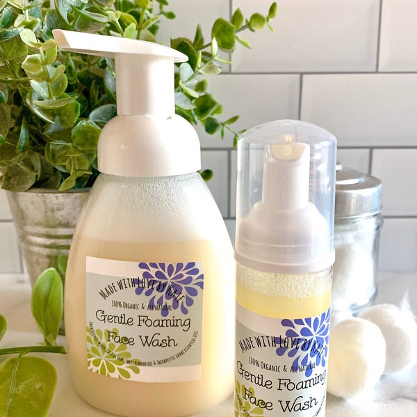 Gentle Foaming Face Wash/All Natural Face Wash/Facial Cleanser/Face Wash/Natural Cleanser/Gentle Cleanser/Foaming Face Cleanser