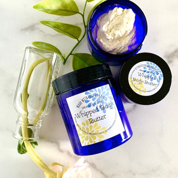 Slagroomboter/genezende vochtinbrengende crème/hydraterende bodycrème/geheel natuurlijke bodyboter/bodyboter met etherische olie/rijke vochtinbrengende crème