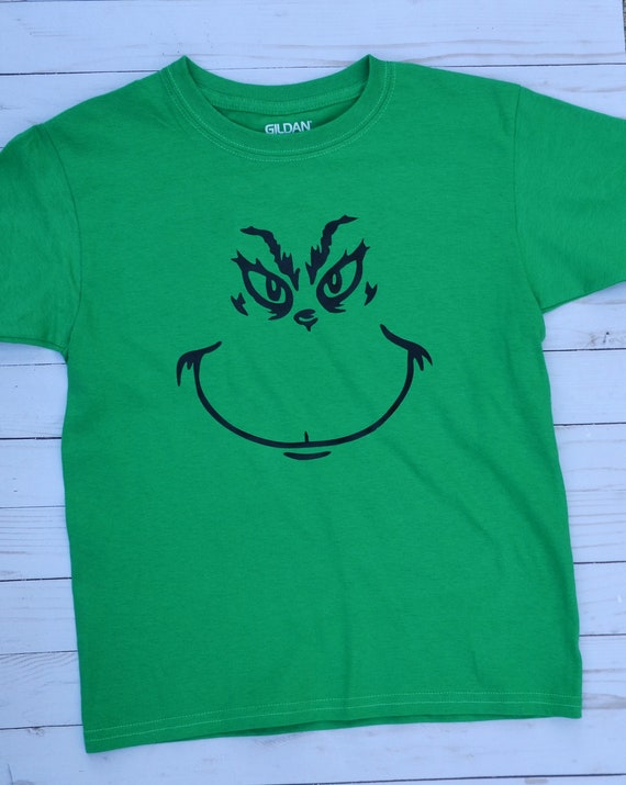 Grinch tshirt/ Grinch boy shirt/ Grinch/ Boy Christmas Shirt Etsy