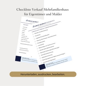 Checkliste Verkauf Mehrfamilienhaus, Checkliste für Immobilienmakler, Immobilien Marketing, Makler, Canva Vorlagen, sofortiger DOWNLOAD
