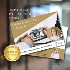 Postkarte Immobilienmakler, Familie sucht Haus, Immobilienmarketing, Immobilienmakler, Canva Vorlagen, VORLAGEN LINK CANVA
