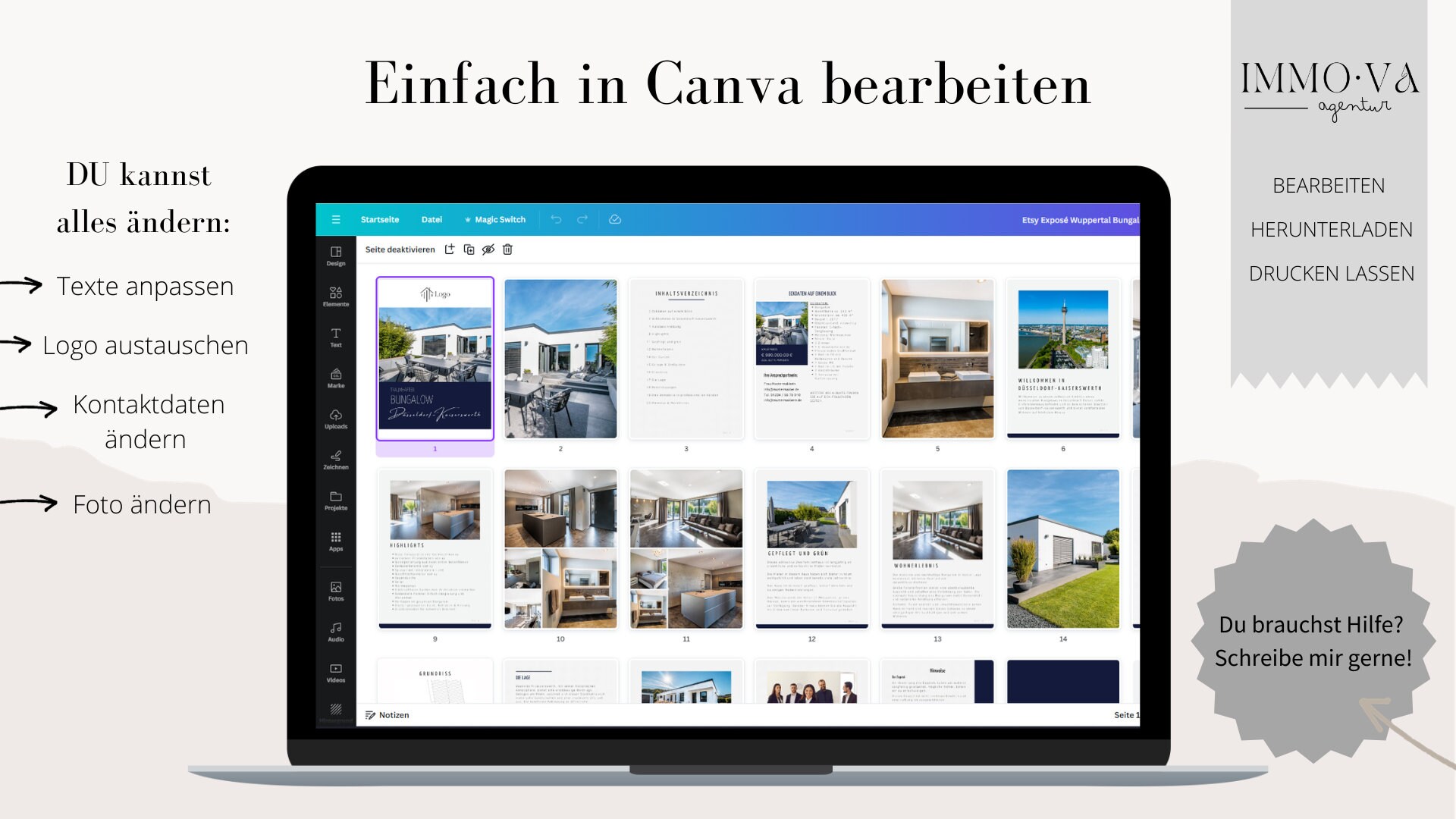 Exposé Template Real Estate Agent, Expose Real Estate Canva, Real ...