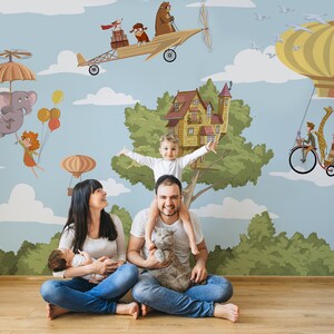 MURALE PER BAMBINI - MURALE La Casita del Arbol - carta da parati per bambini - murale per bambini