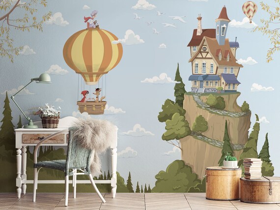 Children S Landscape Wallpaper Little Red Riding Hood Etsy Singapore