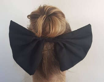 Large Hair Bow Clip - Black