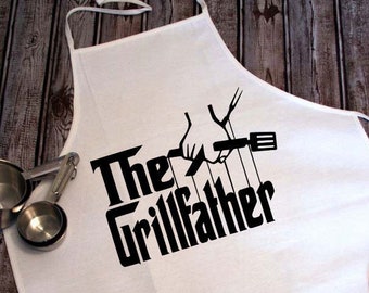 Funny Apron, The Grillfather Apron, Professional Grade Apron, Dad's Gift, Fun Chefs Gift, Fathers Day Gift, Cooking Lovers Gift, Bakers