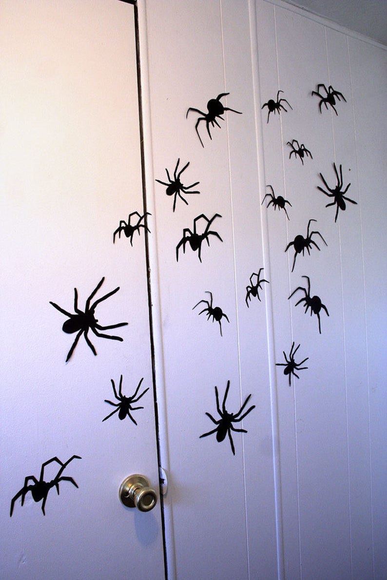 3D Wall Decor Crawling Spiders Wall Decor Halloween Party Etsy