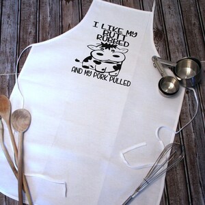 Funny Apron, I Like My Butt Rubbed and My Pork Pulled Apron, Professional Grade Apron, BBQ Gift, Fun Chefs Gift, Fathers Day Gift, Griller image 3