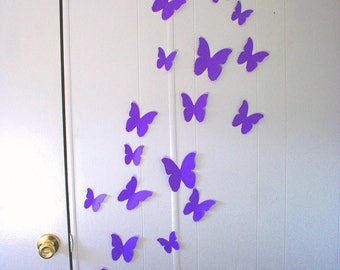 3D Wall Decor, Butterflies Wall Decor, Baby's Room Decorations, Custom Wall Art, Childrens Wall Art, Custom Wall Decorations, 3D Butterflies