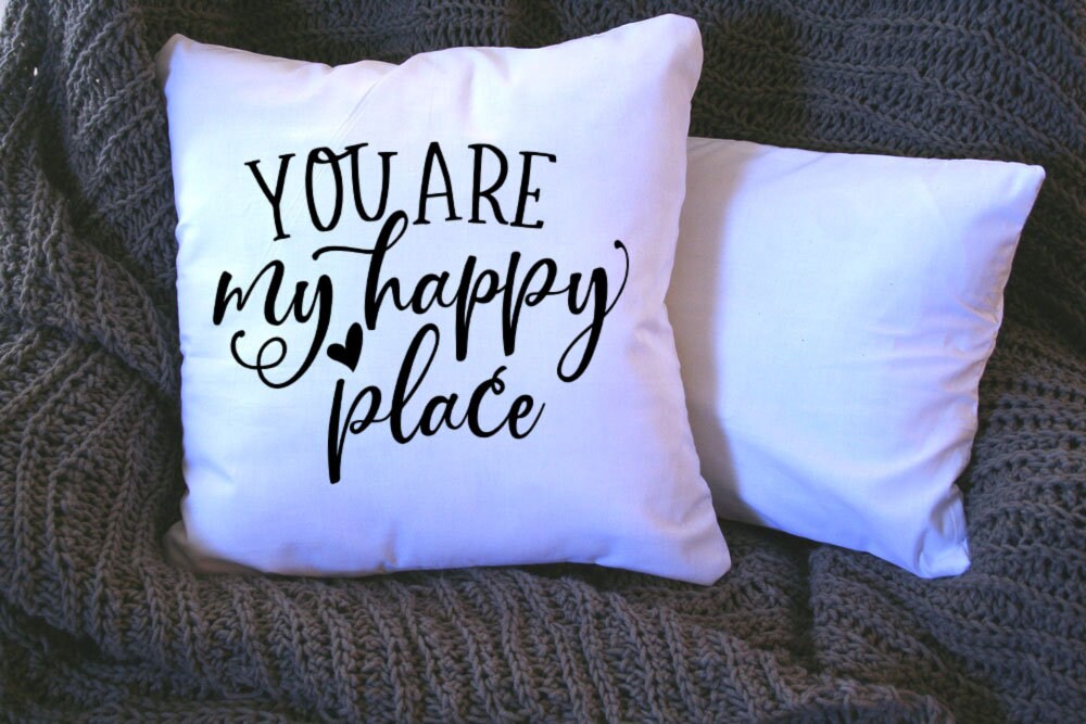 Throw Pillow You Are My Happy Place Pillow home decor Etsy