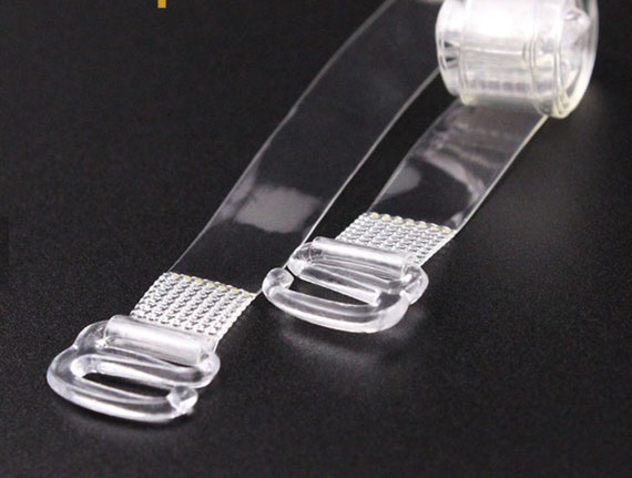 Clear Bra Straps With Clear Hooks 3/8 Wedding Dress Straps