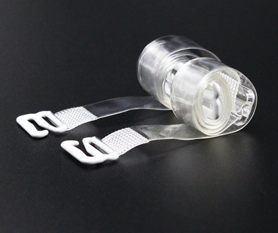 Bra Straps With White Hooks High Quality Water Proof Clear Plastic