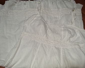 Modern Edwardian inspired dress   Size 14 AU    Cheesecloth and Crochet