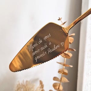 Pala para tarta personalizada. Grabada a mano. Regalo personalizado. Boda, bautizo, cumpleaños, Día de la Madre. Abuela. San Valentín.