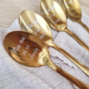 Personalized teaspoon. Grandpa. Pregnancy announcement, future dad. Witness request. Godmother, godfather request. Christmas gift idea. Wedding gift