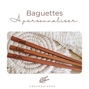 Pair of personalized, engraved chopsticks. Japanese chopsticks. Sushi, noodles. Personalized gift wood engraving. Birthday.