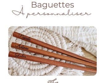 Pair of personalized, engraved chopsticks. Japanese chopstick. Sushi, noodles. Personalized wood engraving gift. Birthday.