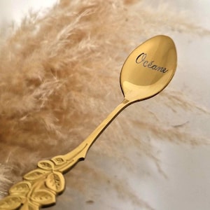 Personalized teaspoon. Grandpa. Pregnancy announcement, future dad. Witness request. Godmother, godfather request. Christmas gift idea. Wedding gift