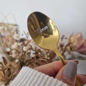 Personalized little spoon. Wedding. Mr and Mrs. Godfather Godmother. Witness request. Personalized gift idea. Engraved spoon. Pregnancy