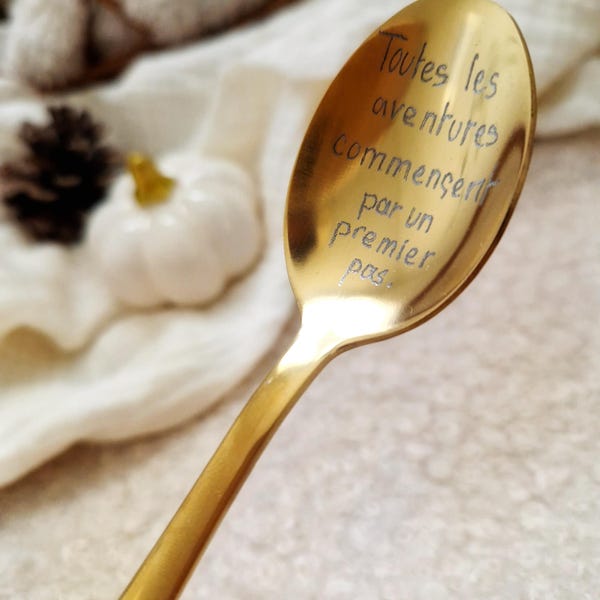 Gravierter Löffel „Life Is An Adventure“ – Aus Edelstahl, 17,8 Cm, Perfekt Als Geschenk