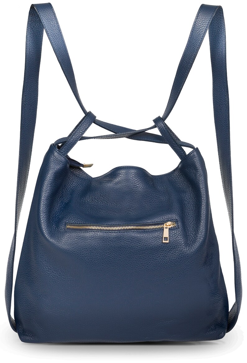 Nicole Unique Plain yet Trendy Rucksack Bag Mutiple Use Dual Style Soft Italian Leather Handbag Womens Shoulder Backpack Bag