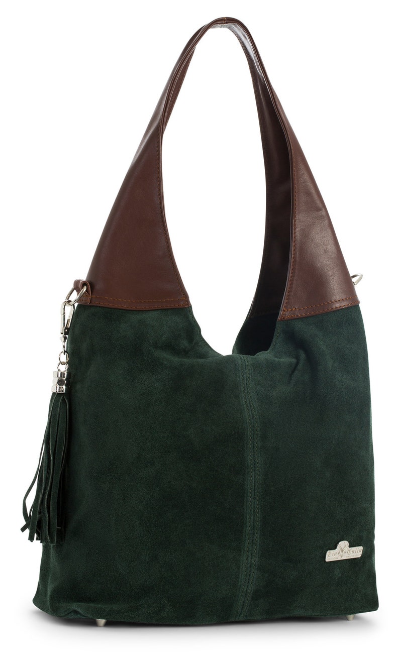 Suede Hobo Bags Handbag Shoulder Bag Slouch Italian Leather Women Bags Ladies