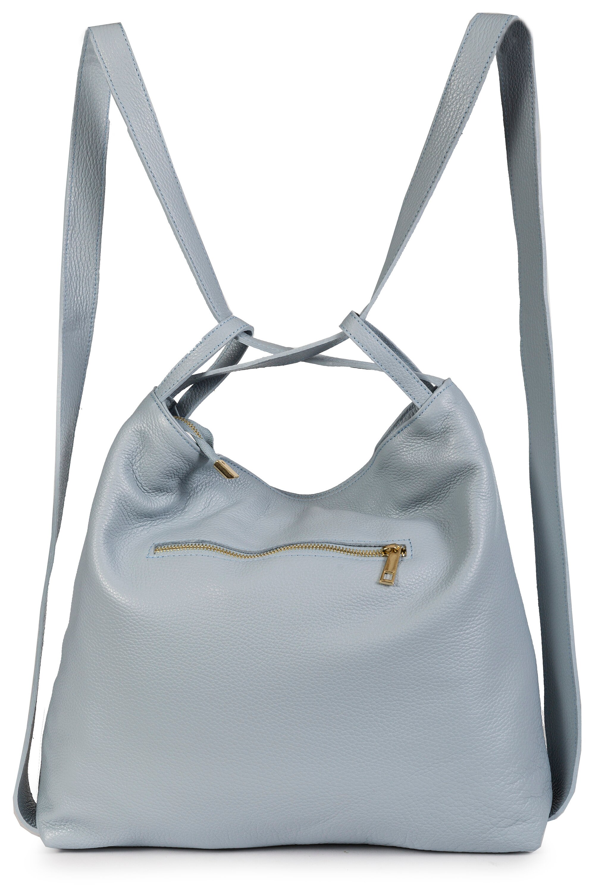 Womens Shoulder Backpack Bag Mutiple Use Dual Style Soft Italian