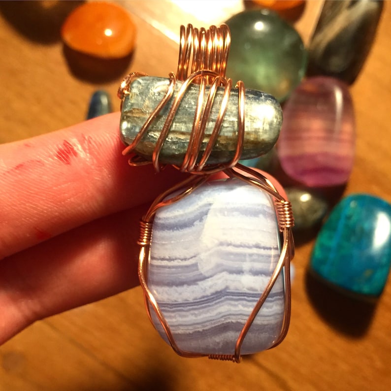 Peace ~ Blue Lace Agate /& Blue Kyanite
