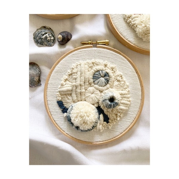 Embroidery Hoop Art / Yarn Embroidered 3D Wall Art / Boho Decor