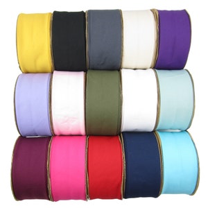 Schrägband aus Baumwolle 60mm breit Kantenband Einfassband Meterware 7 Farben zur Auswahl Bild 1