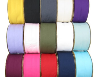 Cotton bias tape, 60 mm wide, edge banding, binding tape, sold by the meter, 7 colors to choose from