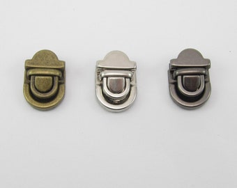 Steckschloss aus Metall für Taschen, 30 x 20 mm - 3 Farben zur Auswahl