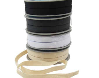 Flaches Band aus Polyester, 15mm breit; Meterware - 4 Farben zur Auswahl