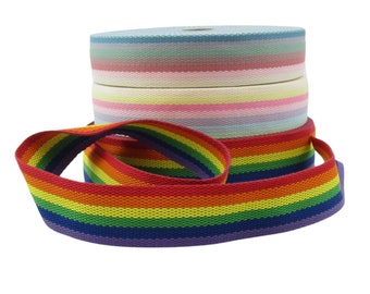 Gurtband, Streifen, Multicolor, 40mm breit, für Taschen, nähen, Meterware, 1 meter