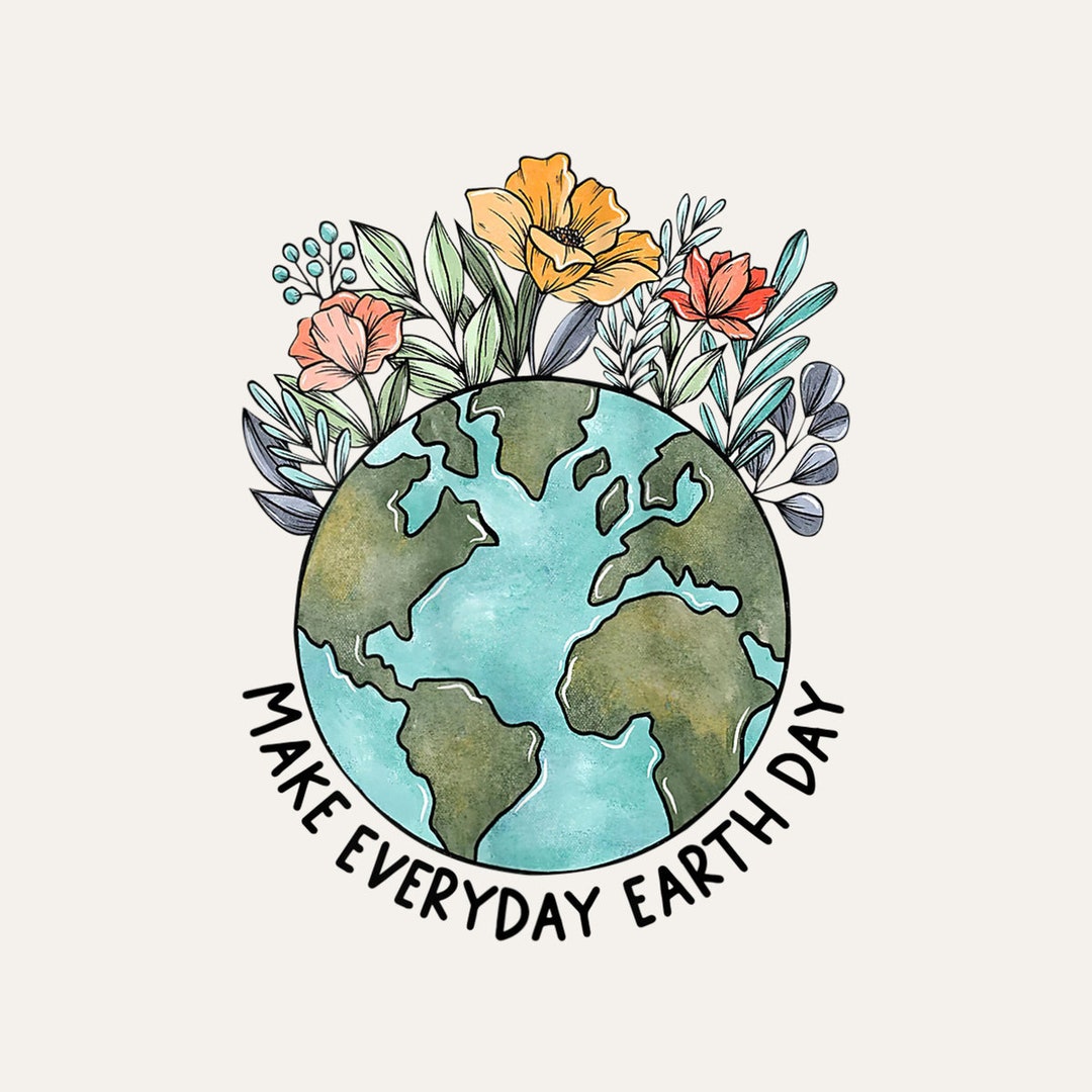 Make Everyday Earth Day Cute Planet Flowers Plant April 22 - Etsy Canada