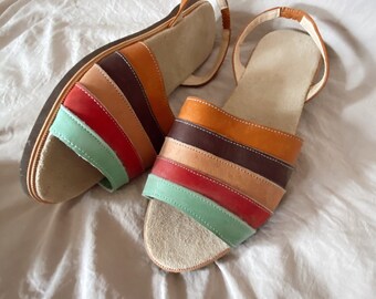 earth tone sandals