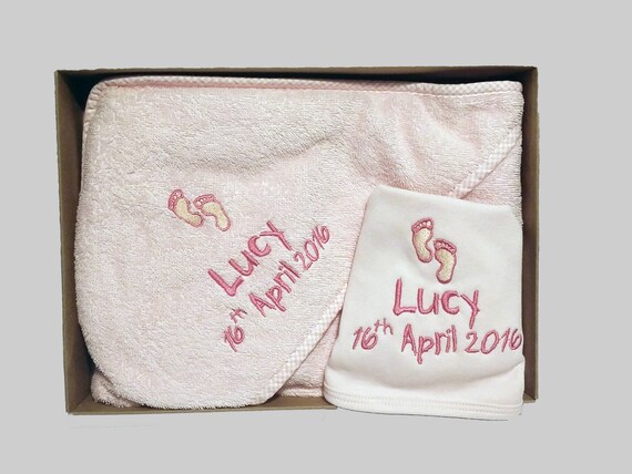 personalised baby towel set