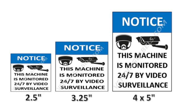 Surveillance Decal Sticker Security Camera Door Window Decal - Etsy