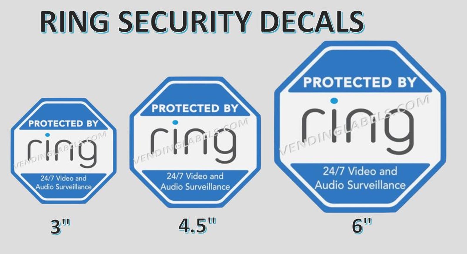 Ring Doorbell Decal Sticker Security Camera Door Window Safety Home ...