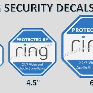 Ring Doorbell Decal Sticker Security Camera Door Window Decal UV Resistant