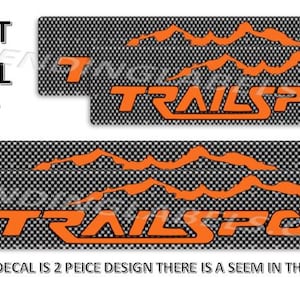 TrailSport sticker Honda Ridgeline instaplijsten sticker Peel Stick verwijderbare 4-delige set koolstofvezel look (2-delig ontwerp)