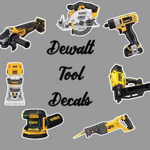 Benutzerdefinierte Dewalt Aufkleber Aufkleber Werkzeuge Bohrer sah Spaß Werkzeugkasten dekorieren WÄHLEN SIE IHRE WERKZEUGE