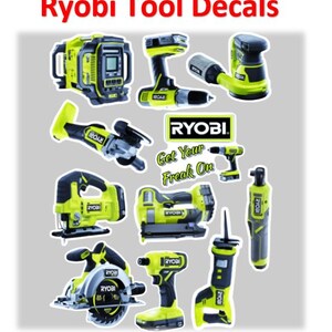 Custom Ryobi Decal Stickers Tools Drill Saw Fun Toolbox Decorate PICK ...