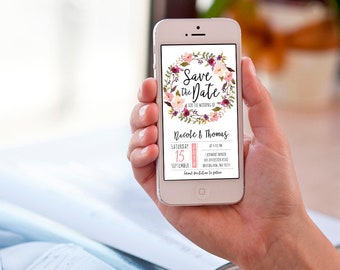 electronic save the date wedding